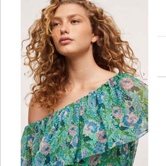 Mango Ruffle Printed Dress - Picture 7 of 8